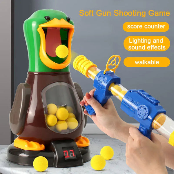 Hunger Shooting Duck Air Gun Soft Pinball Toy