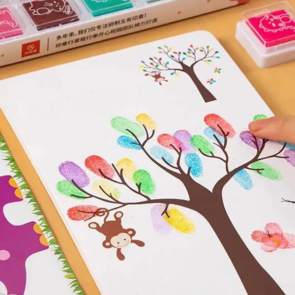 Finger Painting Coloring Book Set