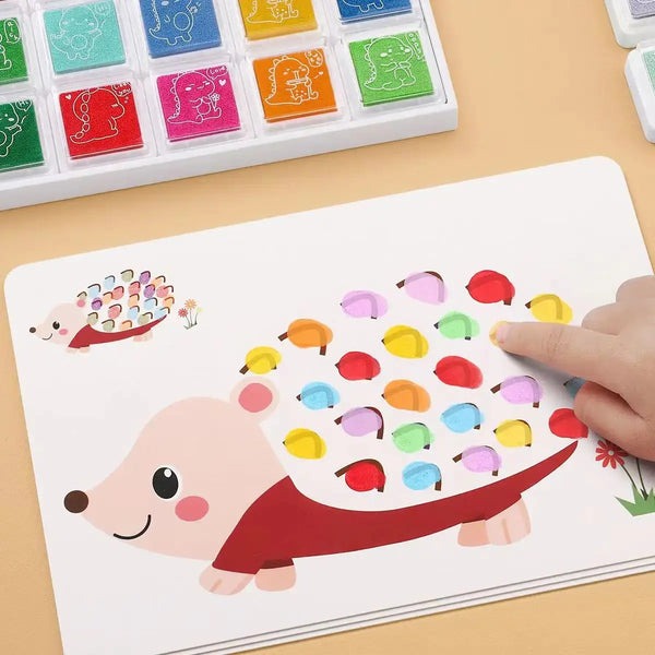 Finger Painting Coloring Book Set