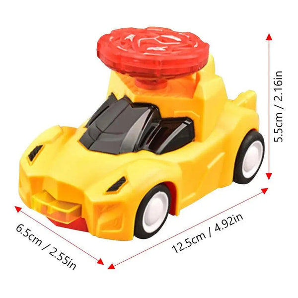 Light Up Flashing Spinning Top Rotating Gyro Car