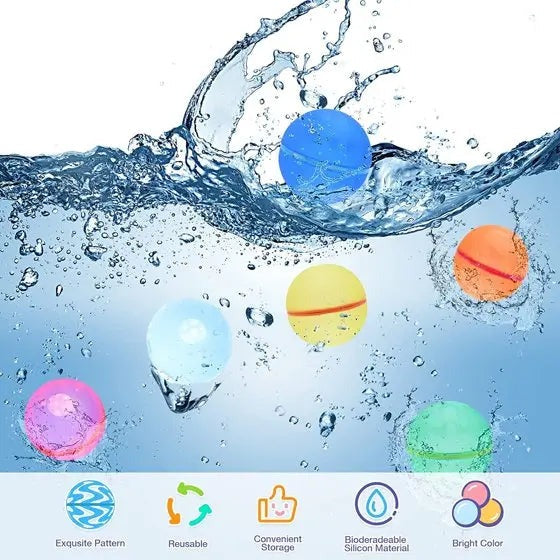 Silicone Reusable Water Balls pack of 6