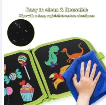 Erasable Doodle Book Drawing Board with Magic Pens